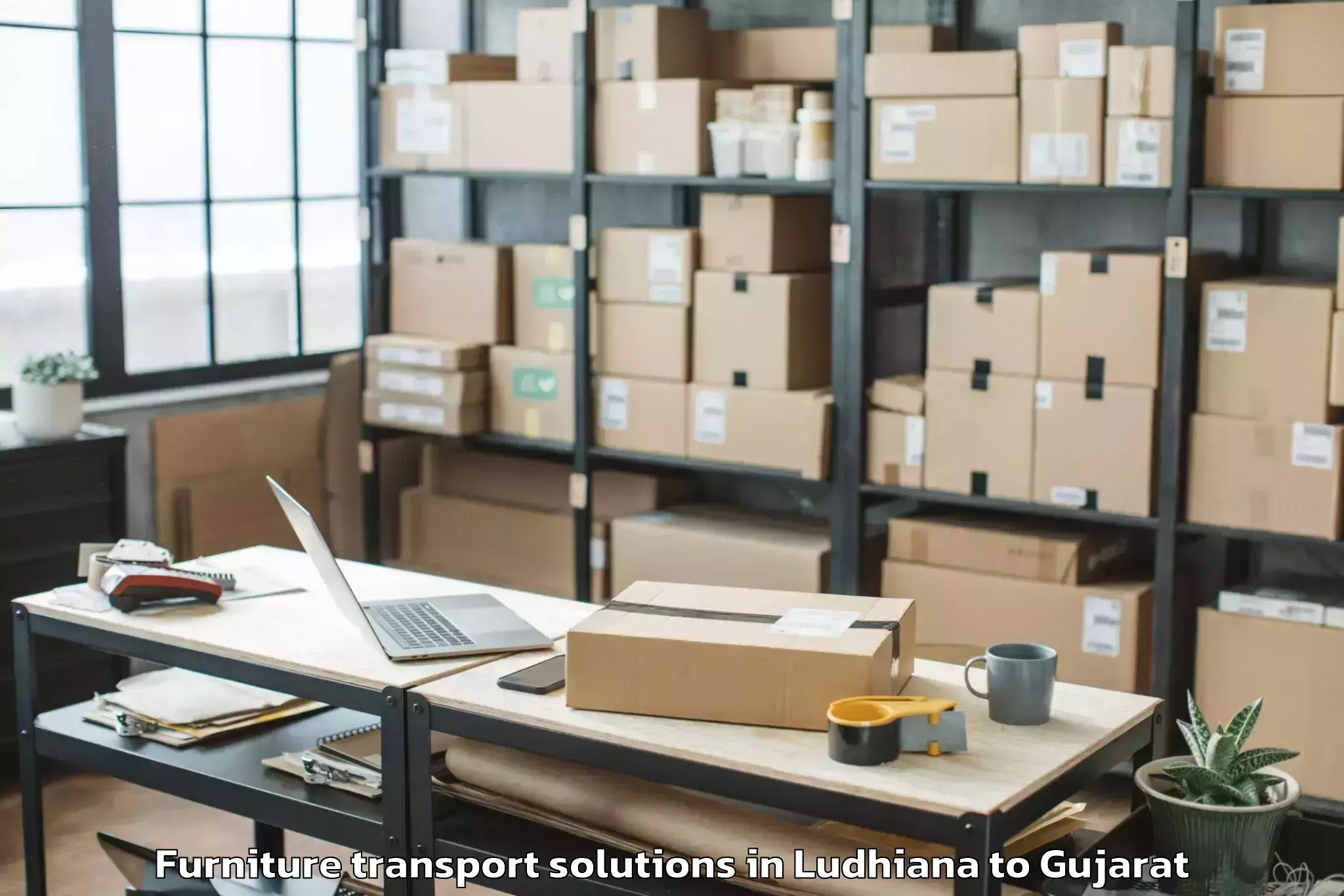 Book Ludhiana to Naliya Furniture Transport Solutions Online